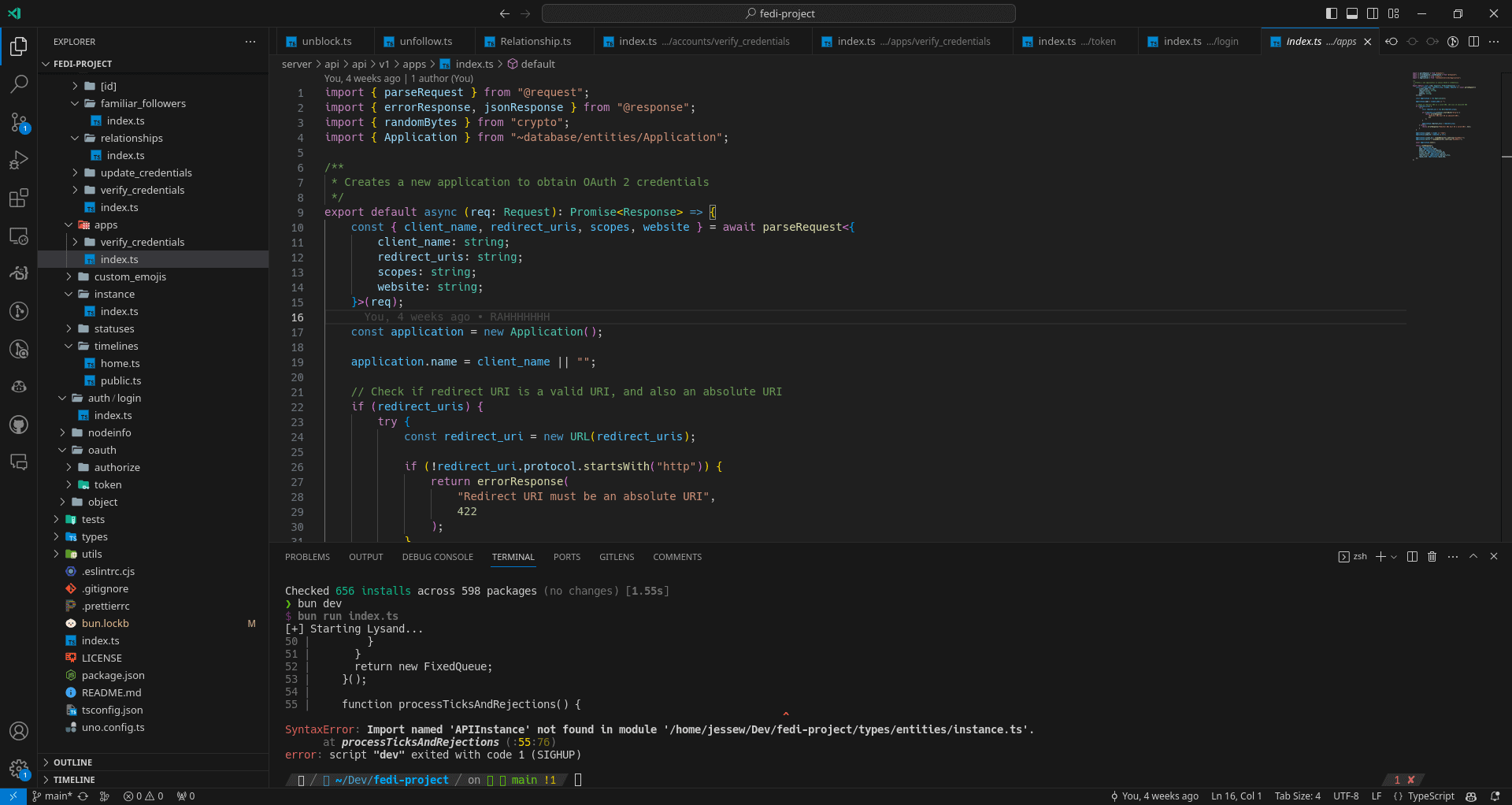 Screenshot of a Visual Studio Code window